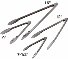 Winco Coiled Spring Utility Tong Extra Heavyweight Stainless Steel, 16-Inch
